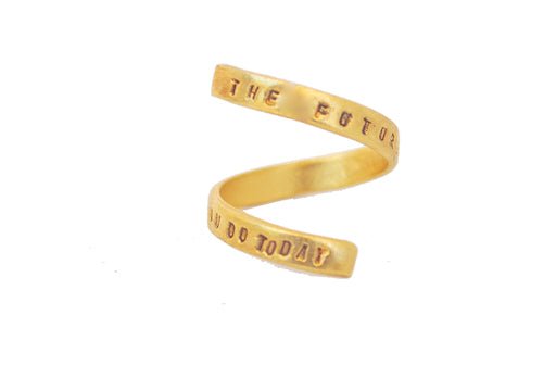 "The future depends on what you do today." - Mahatma Gandhi wrap ring