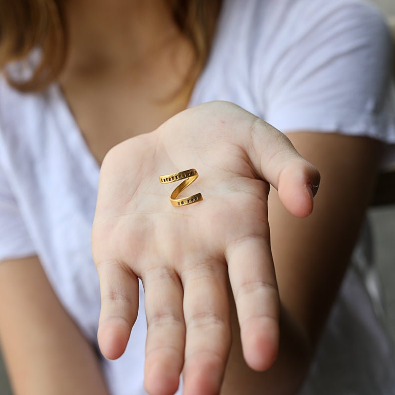 "The future depends on what you do today." - Mahatma Gandhi wrap ring