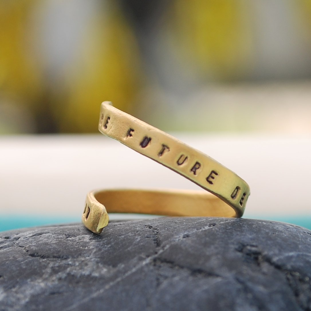 "The future depends on what you do today." - Mahatma Gandhi wrap ring