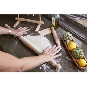Italian Mattarello Pasta Rolling Pin and Dough Scraper Set