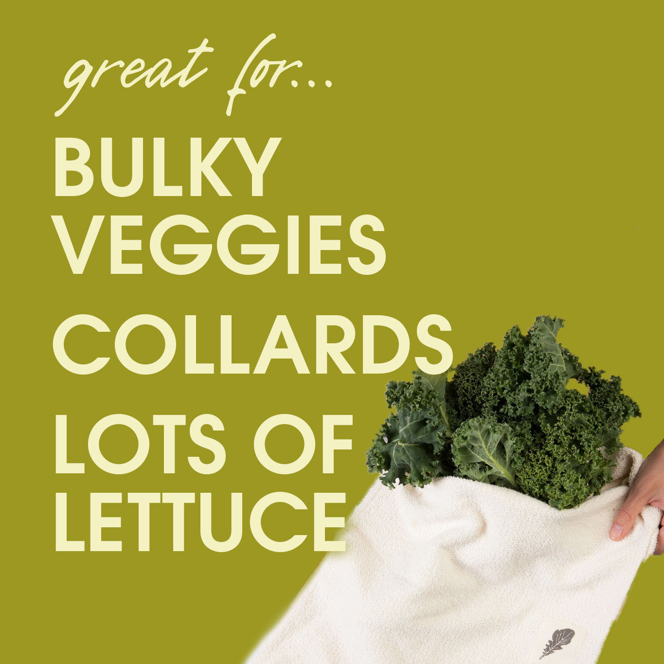 Extra Large Organic Cotton Vegetable Storage Bag