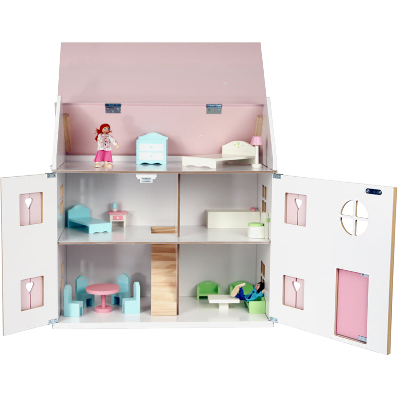 Cottage-Style Wooden Doll House