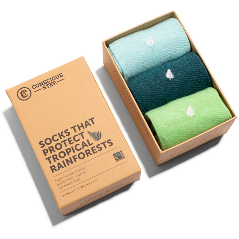 Socks that Protect Rainforests Gift Box 3pk