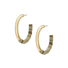 Karamu Horn Hoop Earrings
