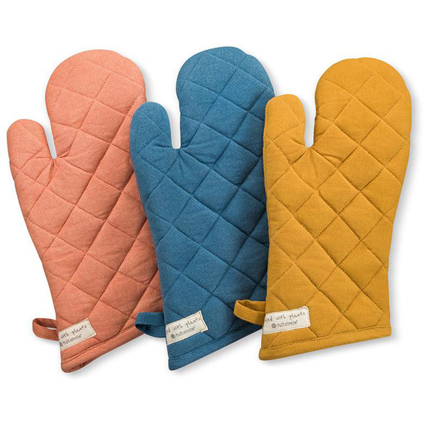 Buy Wholesale China Meita Home Blue Yarn Dyed Oven Mitt Kitchen Heat  Resistant Cotton Washable Oven Gloves & Oven Mitts at USD 0.8