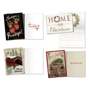 Cozy Cabin Holiday Cards 16pk
