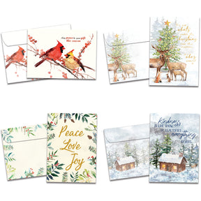 Woodland Watercolor Holiday Cards 16pk