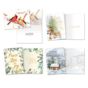 Woodland Watercolor Holiday Cards 16pk