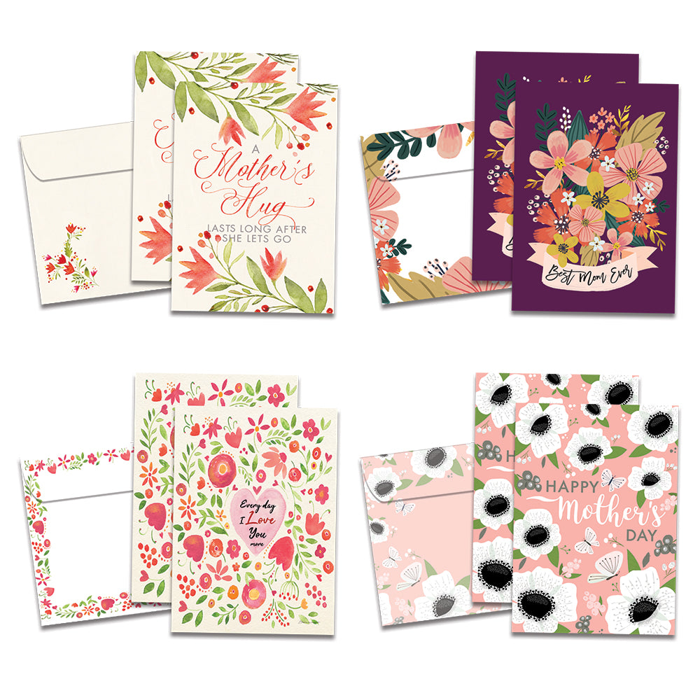 Floral Mother's Day Cards 8pk
