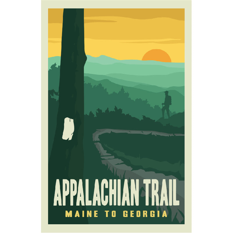 Appalachian Trail Recycled Paper Poster