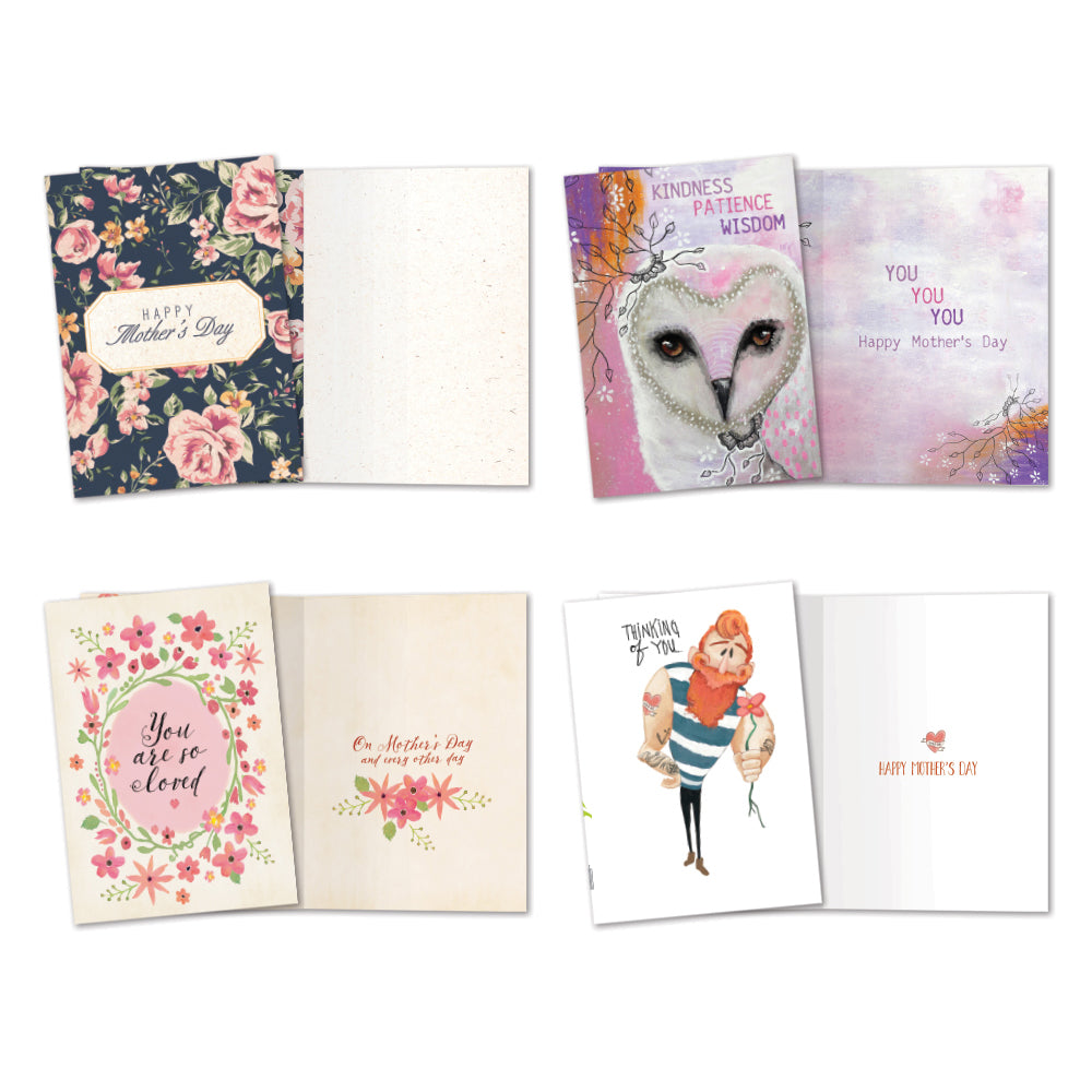 Kindness Patience Wisdom Mother's Day Cards 8pk