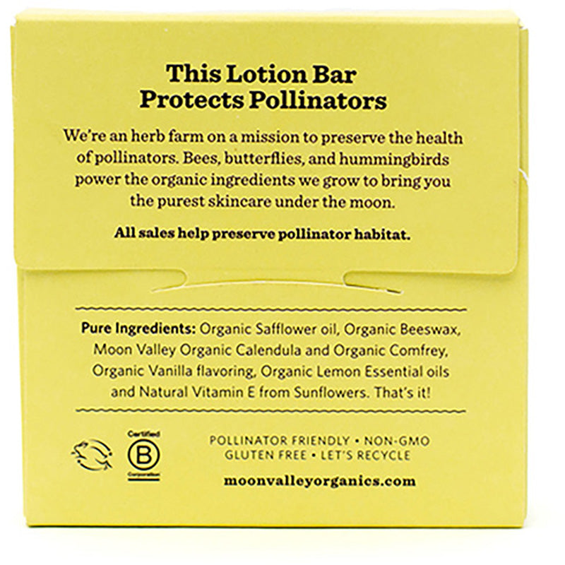 Vanilla Lemon Organic Lotion Bar