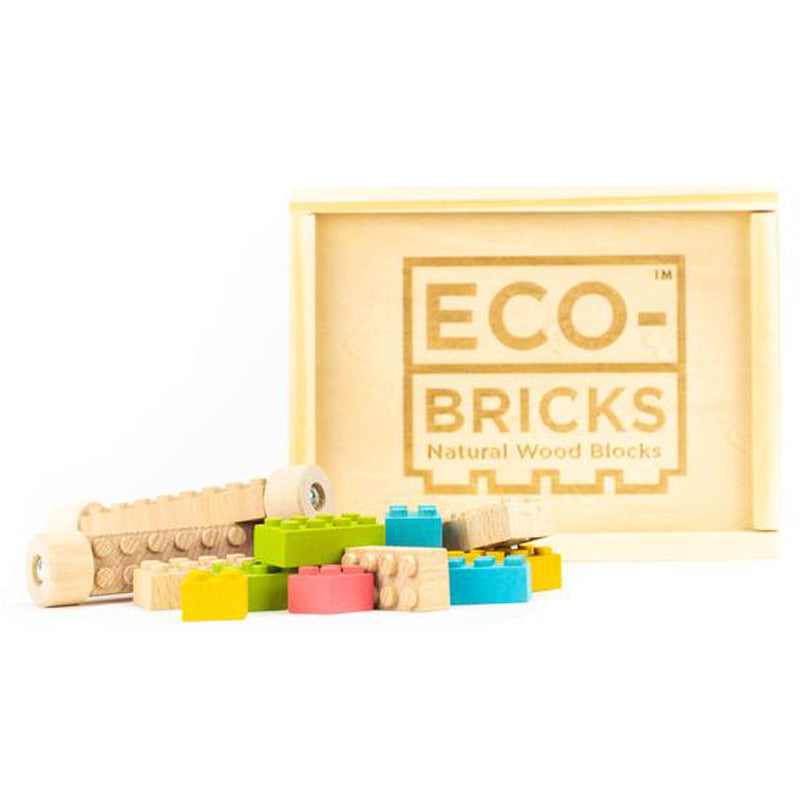 Eco-bricks Color Wooden Toy Blocks