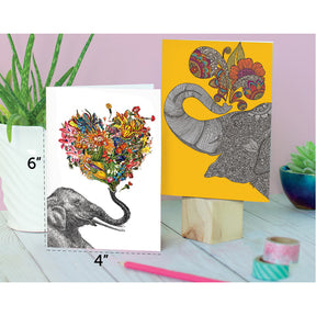 Elephant & Giraffe Blank Cards 16pk