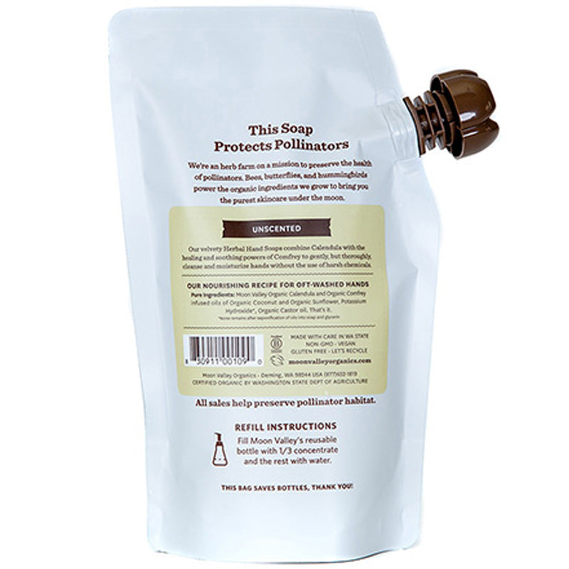 Unscented Organic Foaming Hand Soap Refill Pouch