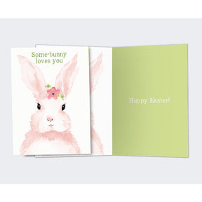 Pink Bunny Easter Cards 12pk