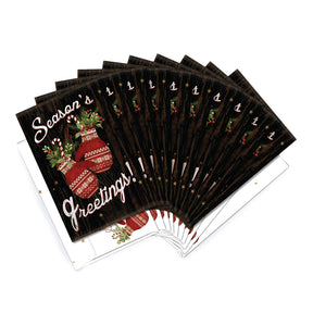 Holiday Mittens Seasons's Greetings Card Set 10pk