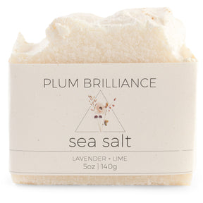 Lavender + Lime Salt Natural Soap Bar