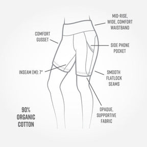 Organic Cotton - Blackout Leggings - Short