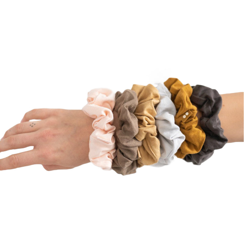 Gold Sand Organic Hair Scrunchies