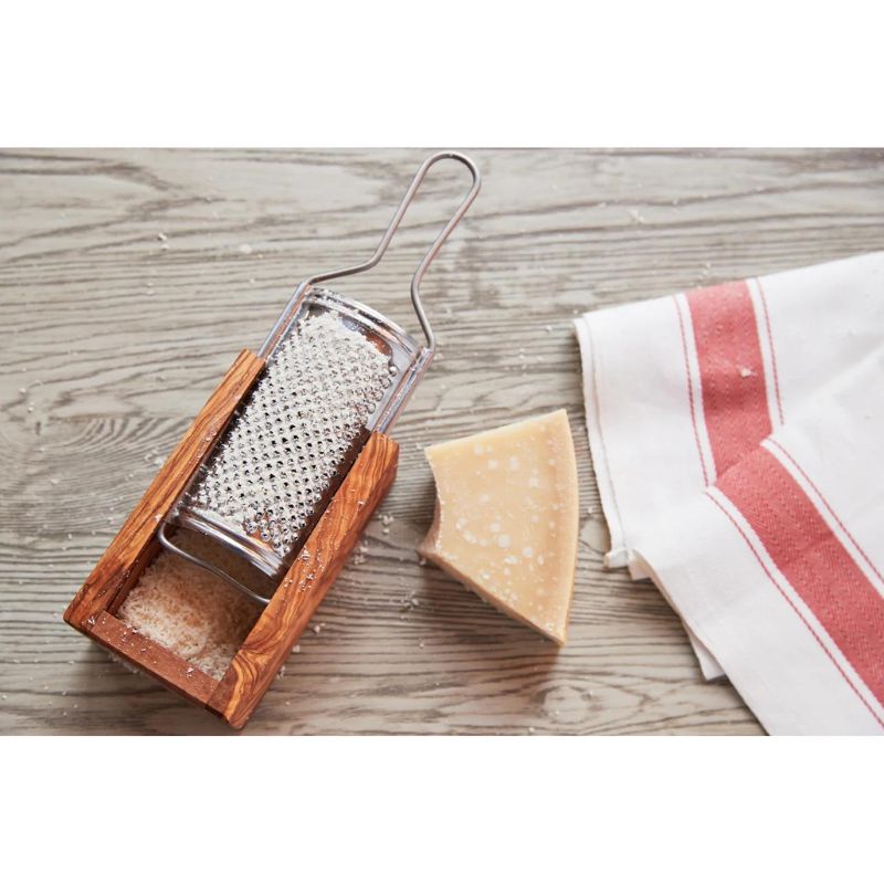Verve Culture Italian Olivewood Parmesan Cheese Box Grater