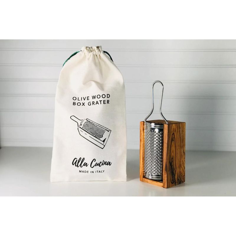 Italian Olivewood Parmesan Cheese Box Grater