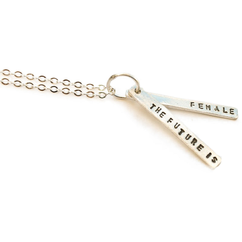 The Future Is Female Quote Necklace