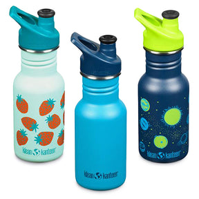 Klean Kanteen Water Bottle, with Sport Cap, Classic, Jellyfish, 12 Ounce, Kid