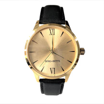 Mindful Upcycled Gold Leather Watch