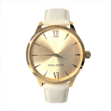 Mindful Upcycled Gold Leather Watch