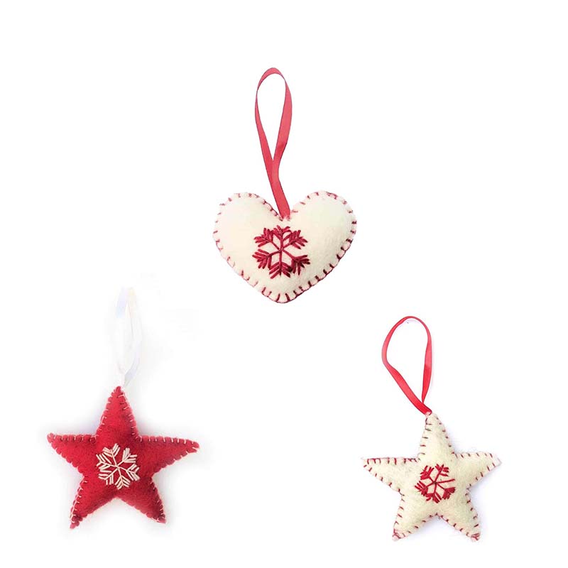 Eco Wool Holiday Ornaments