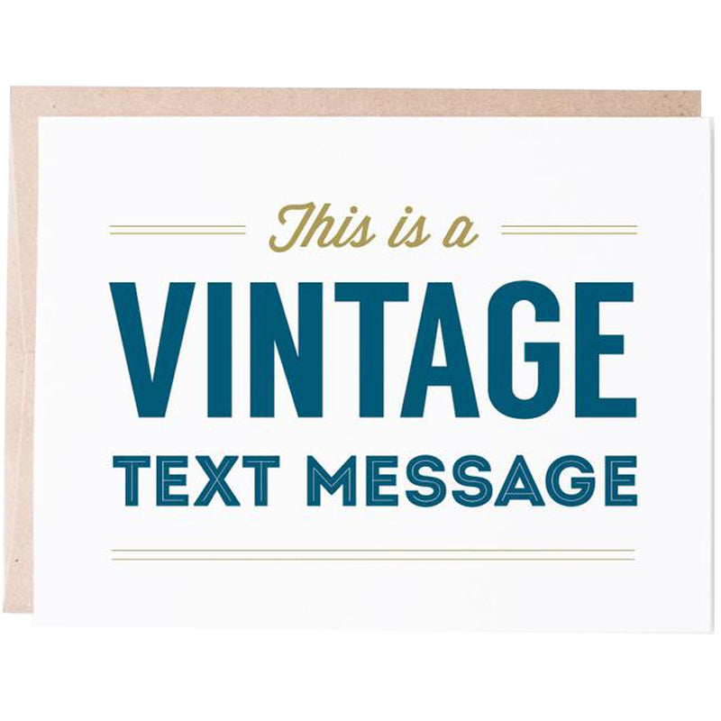 Vintage Text Message Greeting Cards 8pk