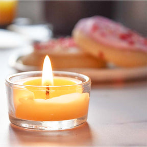 Beeswax Tealight Candles with Glass Votive