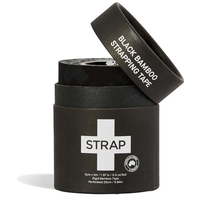 STRAP Black Bamboo Body Tape, Hypoallergenic