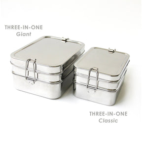 3-in-1 Giant Stainless Steel Lunchbox