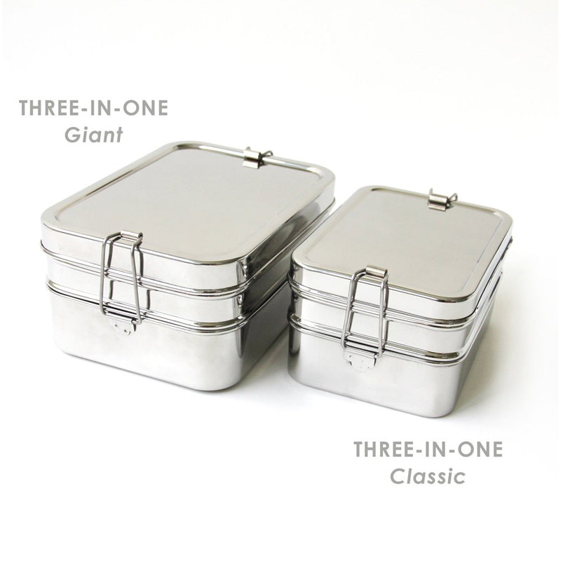 3-in-1 Giant Stainless Steel Lunchbox