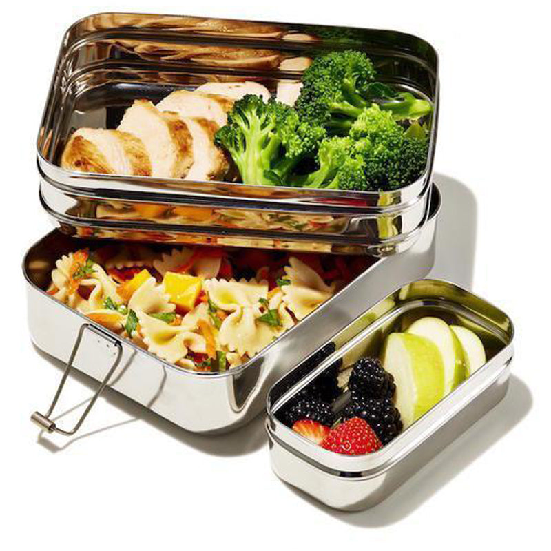 ECOlunchbox 3-in-1 Giant Stainless Steel Lunchbox