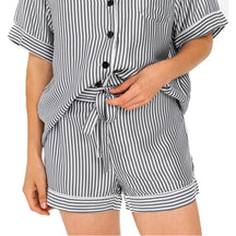 Women's Bamboo Sateen Striped Pajama Shorts