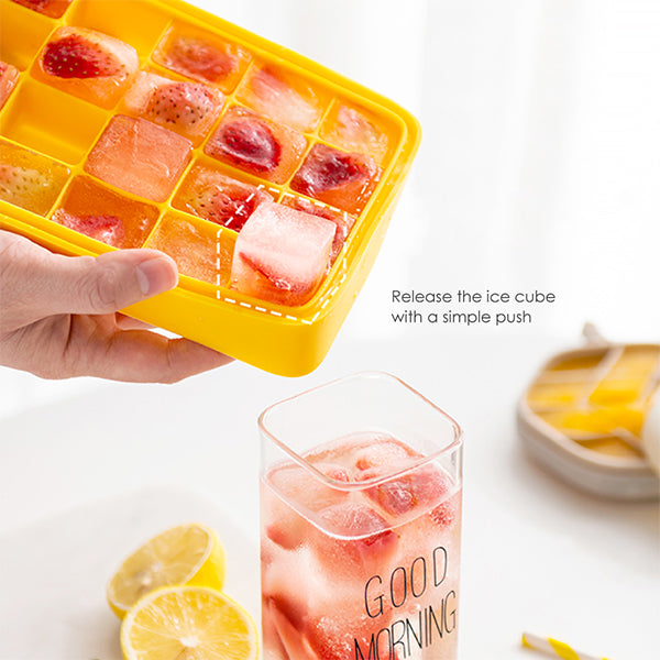 Covered Silicone Ice Cube Tray-Cocktail Cubes