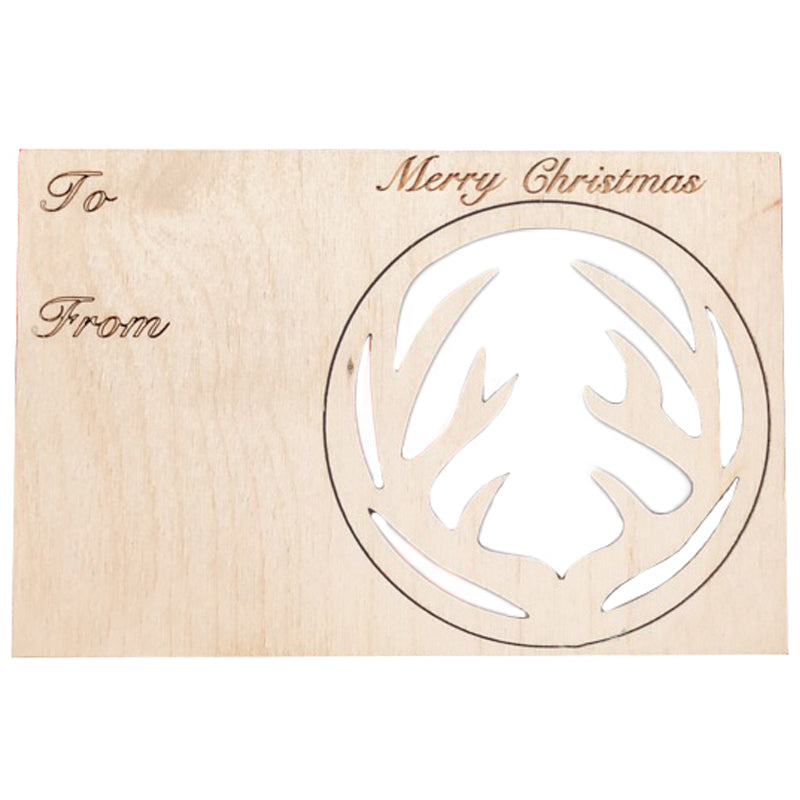 Antler Holiday Ornament Card