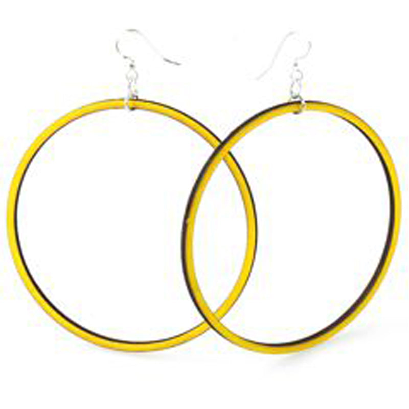 Large Circle Wooden Earrings