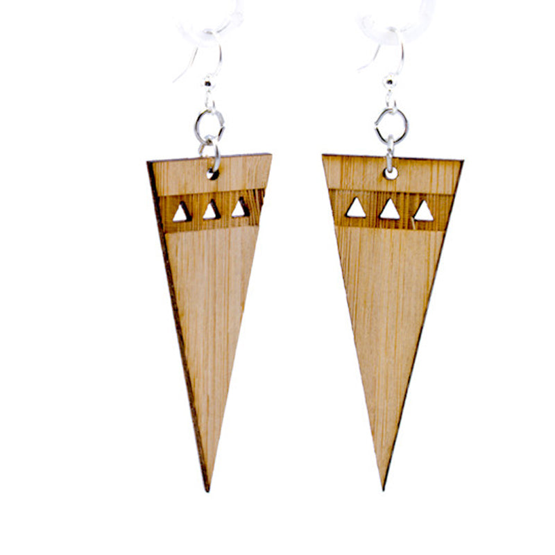 Pointed Edge Eco-Friendly Bamboo Earrings
