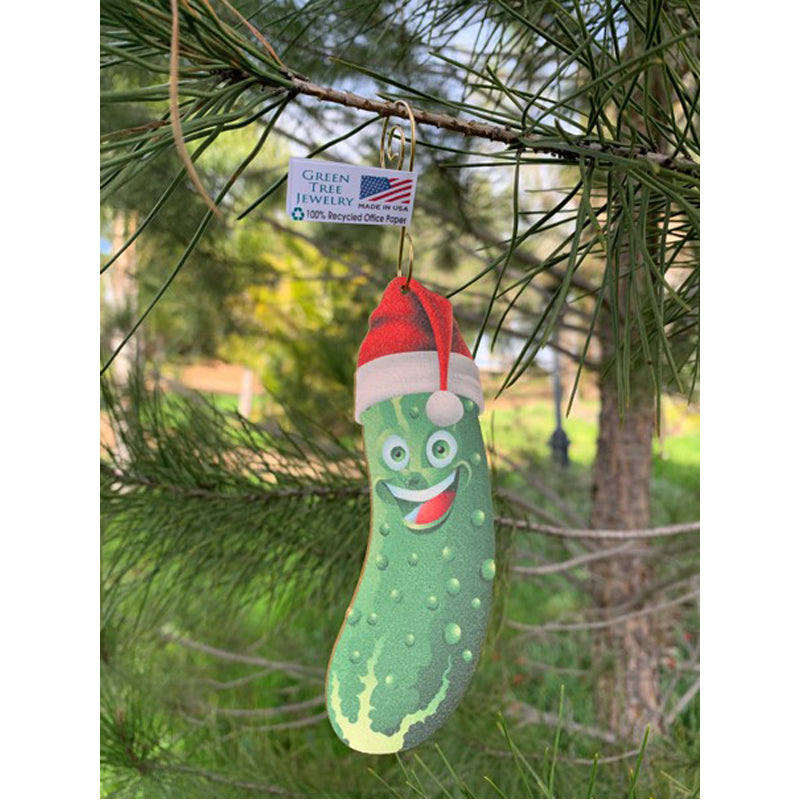 Holiday Pickle Wooden Ornament