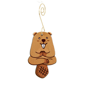 Yoga Beaver Holiday Ornament