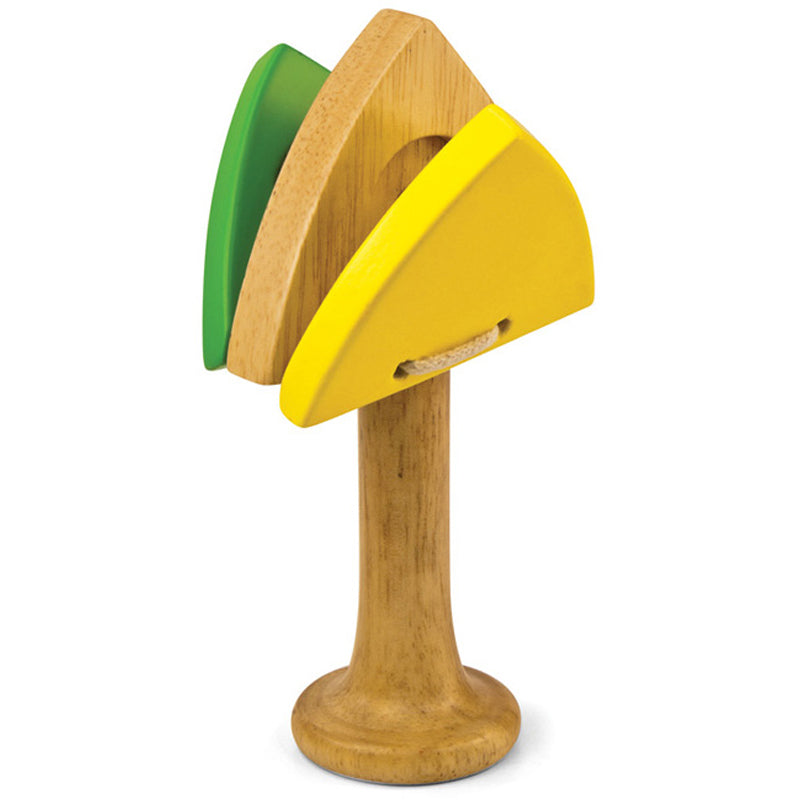 Kids Wooden Triangle Castanet Clapper Toy