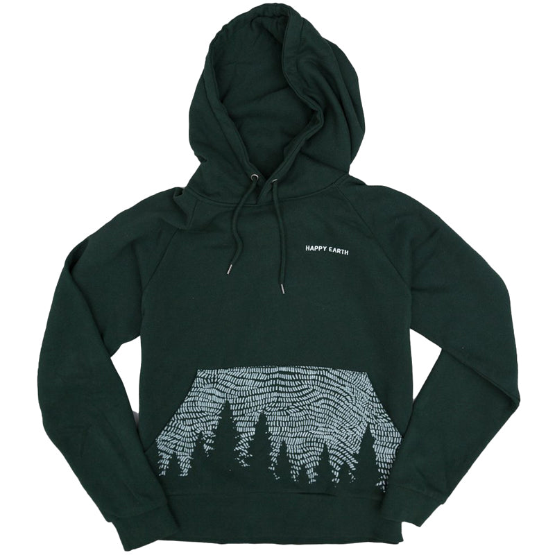 Stormy Forest Organic Fleece Hoodie Sweatshirt