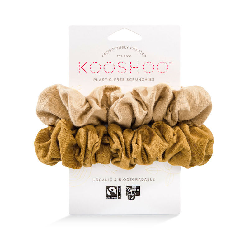 Gold Sand Organic Hair Scrunchies