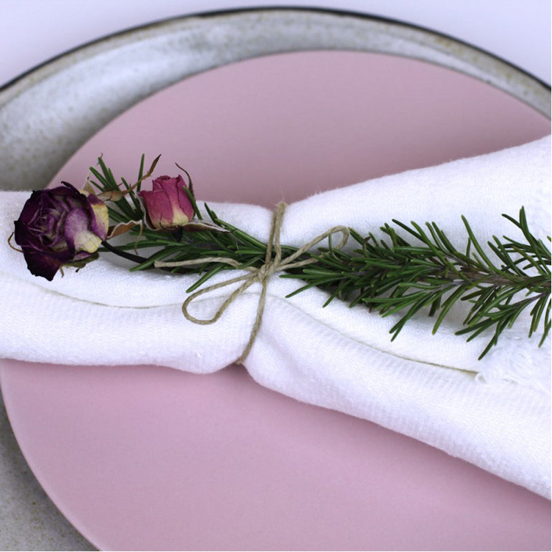Linen Napkin - Luxury Thick Stonewashed - White