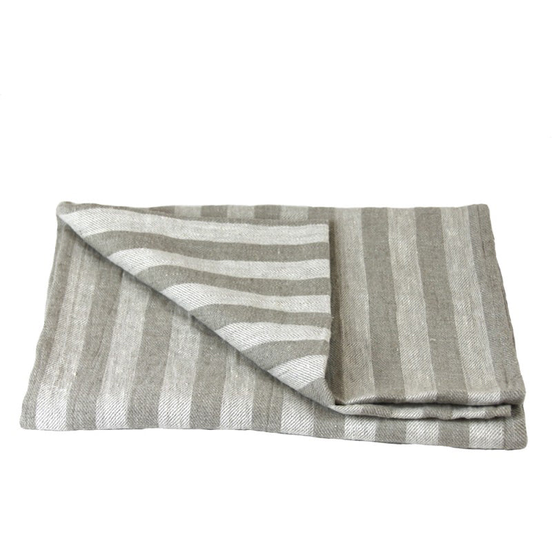 LinenCasa Linen Bath Towel - Luxury Thick Stonewashed - Blue with