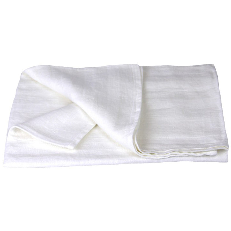 Linen Bath Towel - Luxury Thick Stonewashed - Natural Stripes